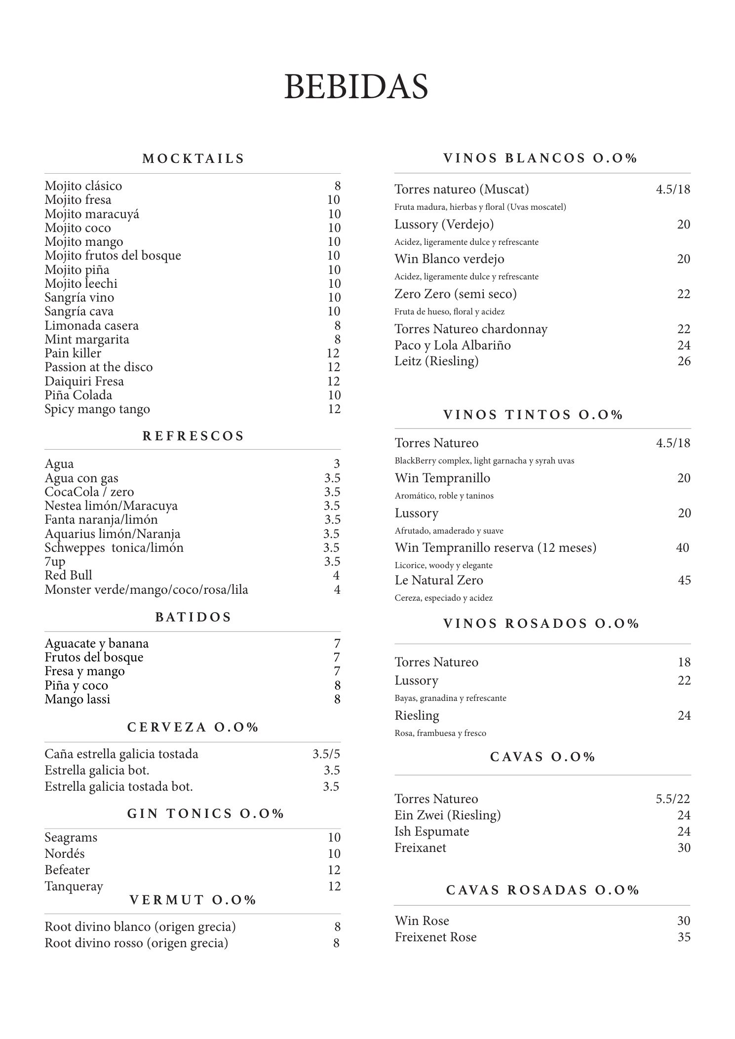 COCO Menu Page 2